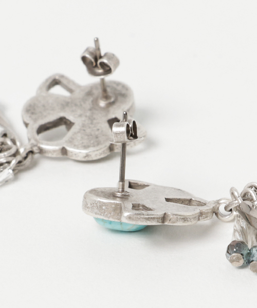 lluvia（ジュビア）の「【Lluvia/ジュビア】コロニアルフラワービーズフリンジピアス（ピアス（両耳用）・レディース・ゴールド/シルバー・FREE）」の8枚目の写真