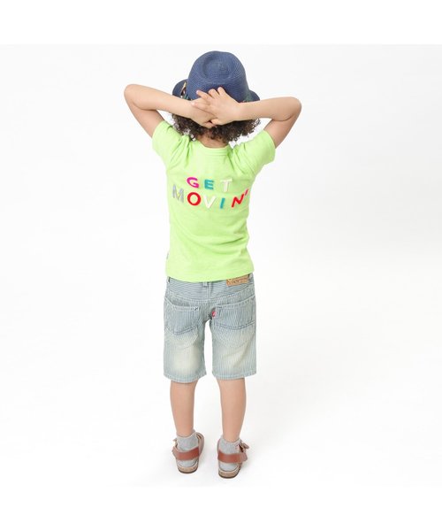 BREEZE(ブリーズ)の「スタンダードデニムパンツ 5分丈(デニムパンツ・キッズ・ストライプ/ブルー・90/80/140/95/100/120/110/130)」の6枚目の写真