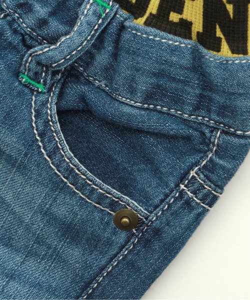 BREEZE(ブリーズ)の「スタンダードデニムパンツ 5分丈(デニムパンツ・キッズ・ストライプ/ブルー・90/80/140/95/100/120/110/130)」の16枚目の写真