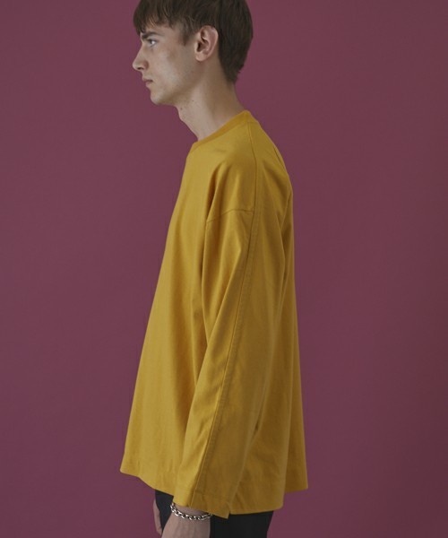 STUDIOUS(ステュディオス)の「【STUDIOUS】STUDIOUS HIGH ドライテンジククルーネックロンT(Tシャツ/カットソー・メンズ・イエロー/ホワイト/サックスブルー・1/2)」の9枚目の写真