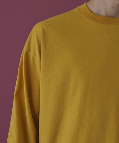 STUDIOUS(ステュディオス)の「【STUDIOUS】STUDIOUS HIGH ドライテンジククルーネックロンT(Tシャツ/カットソー・メンズ・イエロー/ホワイト/サックスブルー・1/2)」の12枚目の写真