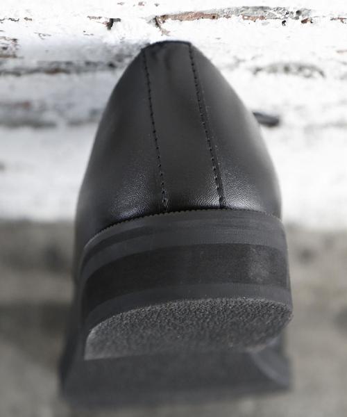 coen（コーエン）の「フェイクレザープレーントゥシューズ（ドレスシューズ・メンズ・ブラック・LARGE/MEDIUM/SMALL）」の5枚目の写真