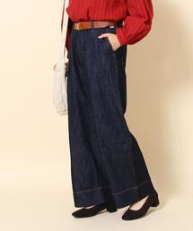 coen | USAコットンワイドデニムパンツ(デニムパンツ)