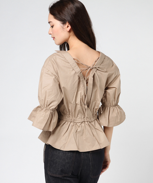 one after another NICE CLAUP（ワンアフターアナザーナイスクラップ）の「キャンディースリーブシャツ（シャツ/ブラウス・レディース・ベージュ/オフホワイト/ブラック/カーキ・FREE）」の15枚目の写真