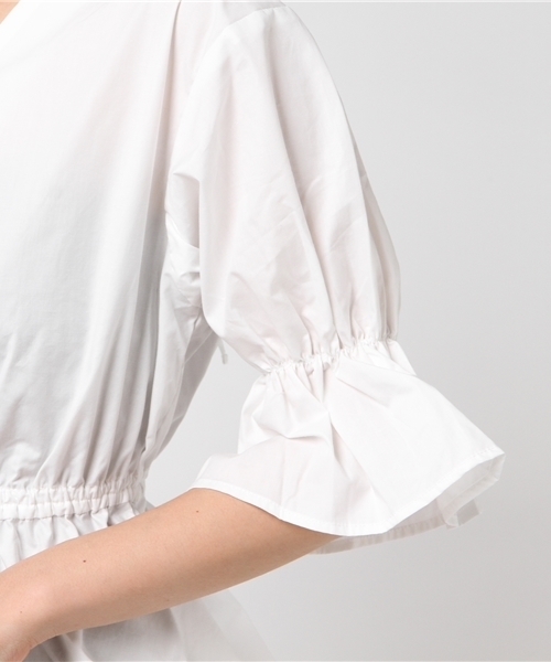 one after another NICE CLAUP（ワンアフターアナザーナイスクラップ）の「キャンディースリーブシャツ（シャツ/ブラウス・レディース・ベージュ/オフホワイト/ブラック/カーキ・FREE）」の10枚目の写真