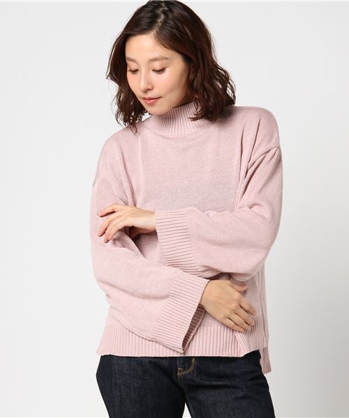 earth music&ecology（アースミュージックアンドエコロジー）の「・BIGニットプルオーバー（ニット/セーター・レディース・ライトグレー/ブラック/アイボリー/ライトピンク・FREE）」の4枚目の写真