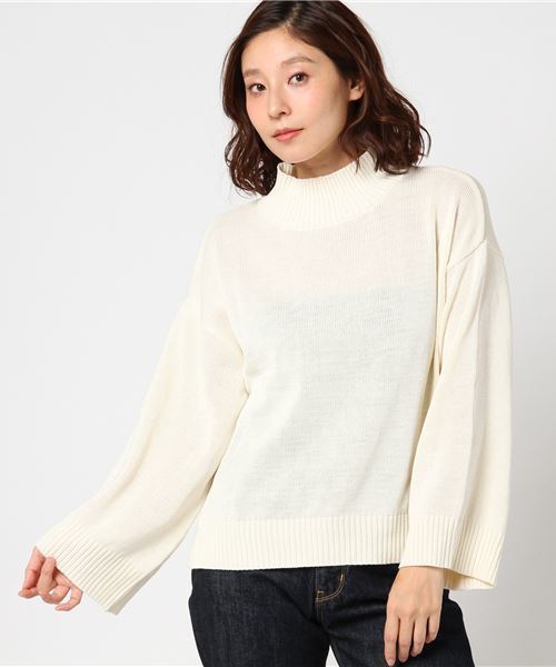 earth music&ecology（アースミュージックアンドエコロジー）の「・BIGニットプルオーバー（ニット/セーター・レディース・ライトグレー/ブラック/アイボリー/ライトピンク・FREE）」の2枚目の写真