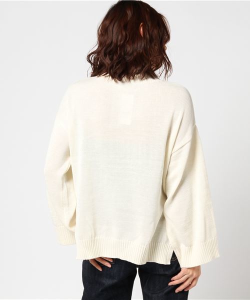 earth music&ecology（アースミュージックアンドエコロジー）の「・BIGニットプルオーバー（ニット/セーター・レディース・ライトグレー/ブラック/アイボリー/ライトピンク・FREE）」の6枚目の写真