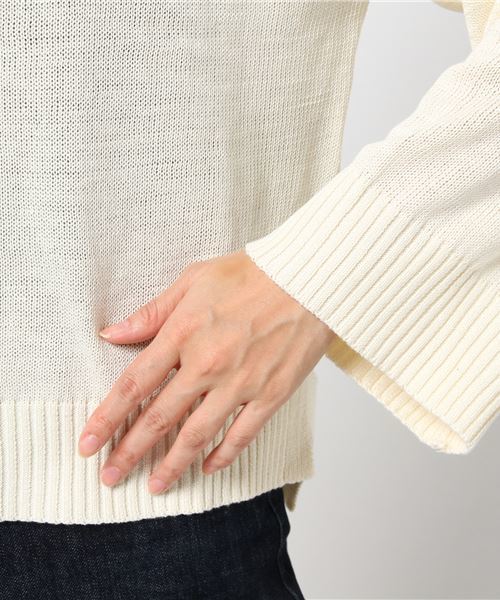 earth music&ecology（アースミュージックアンドエコロジー）の「・BIGニットプルオーバー（ニット/セーター・レディース・ライトグレー/ブラック/アイボリー/ライトピンク・FREE）」の8枚目の写真