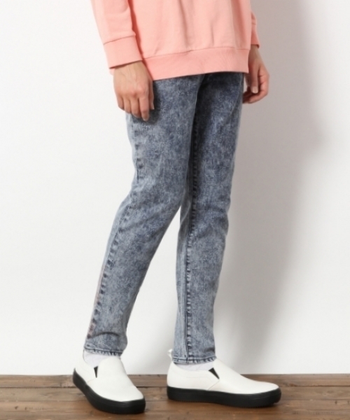 RAGEBLUE（レイジブルー）の「ケミカルデニムスキニー5P/777155（デニムパンツ・メンズ・ブラック系その他/ケミカルウォッシュ・SMALL/MEDIUM/LARGE）」の2枚目の写真