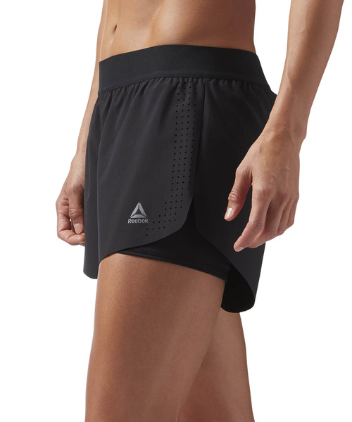 Reebok(リーボック)の「ワンシリーズ 2 in 1 ショーツ(その他パンツ・レディース・ブラック/パープル系その他・LARGE/MEDIUM/SMALL/X-LARGE)」の7枚目の写真