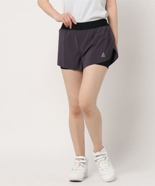 Reebok(リーボック)の「ワンシリーズ 2 in 1 ショーツ(その他パンツ・レディース・ブラック/パープル系その他・LARGE/MEDIUM/SMALL/X-LARGE)」の14枚目の写真