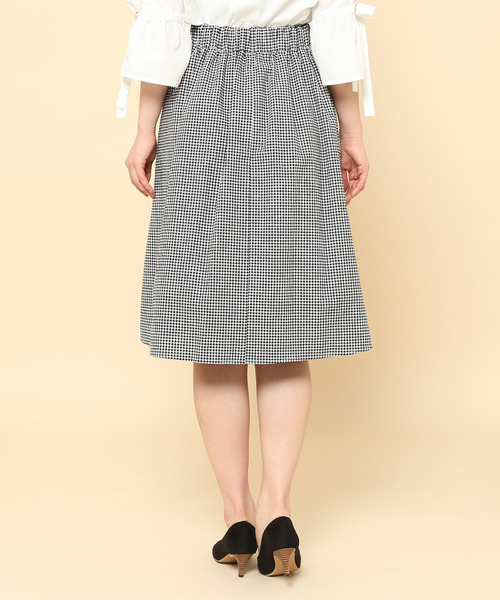 ROPE' PICNIC(ロペピクニック)の「ギンガムチェックサーキュラースカート(スカート・レディース・ブラック・36/38)」の8枚目の写真