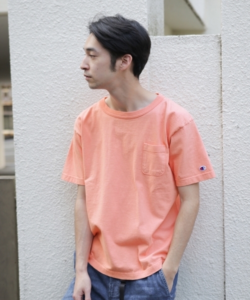 Champion（チャンピオン）の「Champion/別注T1011USTシャツ【niko and ...】（Tシャツ/カットソー・メンズ・ピンク/ブルー/ライトグレー・MEDIUM/X-LARGE/LARGE）」の3枚目の写真