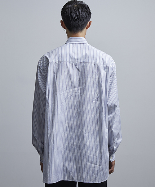 Name.（ネーム）の「【Name.】別注ミリタリーポケットシャツブルゾン/NMHASH-ST17AW-001（シャツ/ブラウス・メンズ・ホワイト/ブルー・1/0）」の8枚目の写真