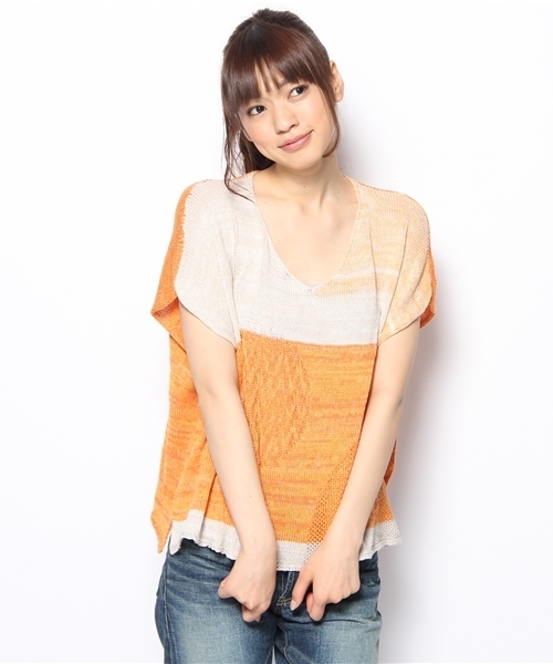 LIVETART（リヴェタート）の「tamaki niime/コットンニット (sleeveless)（ニット/セーター・レディース・オレンジ系その他・FREE）」の9枚目の写真