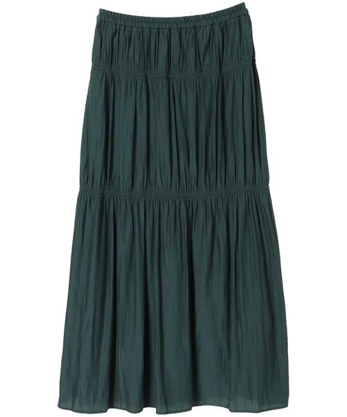 YECCA VECCA（イェッカヴェッカ）の「シャーリングギャザースカート（スカート・レディース・ネイビー/グリーン/キャメル・FREE）」の5枚目の写真