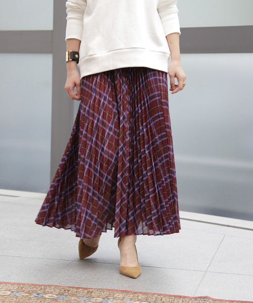 クリス-ウェブ 佳子さんコラボプリーツチェックスカート