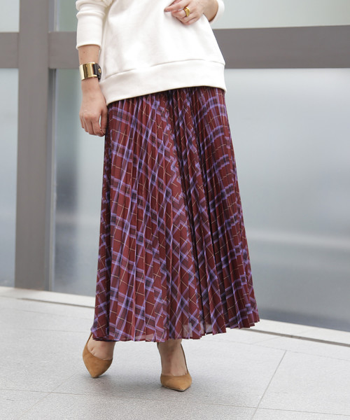 クリス-ウェブ 佳子さんコラボプリーツチェックスカート