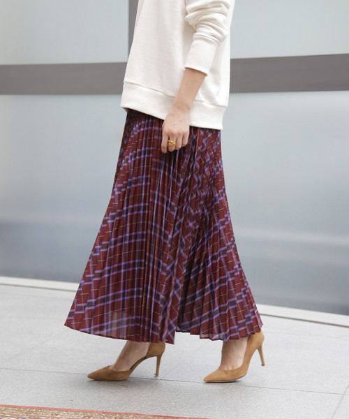 クリス-ウェブ 佳子さんコラボプリーツチェックスカート