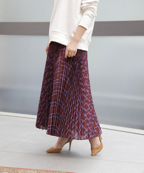 クリス-ウェブ 佳子さんコラボプリーツチェックスカート