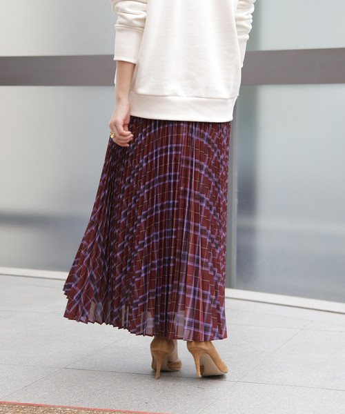 クリス-ウェブ 佳子さんコラボプリーツチェックスカート