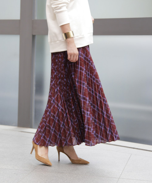 クリス-ウェブ 佳子さんコラボプリーツチェックスカート