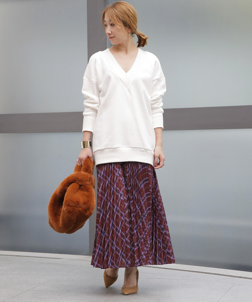 クリス-ウェブ 佳子さんコラボプリーツチェックスカート