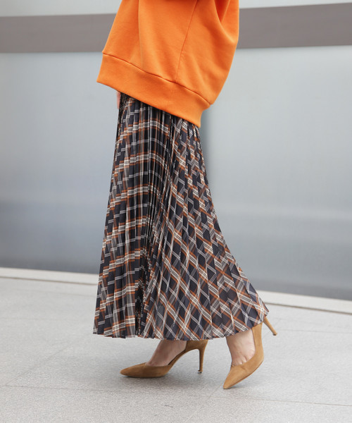 クリス-ウェブ 佳子さんコラボプリーツチェックスカート