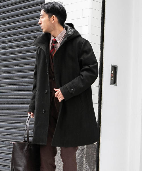 green label relaxing（グリーンレーベルリラクシング）の「[OCEANS12月号掲載] CM K テックツイード フード コート  ＜機能性生地/保温性＞ ◆（その他アウター・メンズ・ベージュ/ネイビー/オリーブ・SMALL/MEDIUM/LARGE/X-LARGE/X-SMALL）」の19枚目の写真