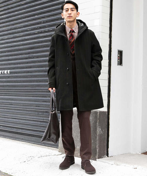 green label relaxing（グリーンレーベルリラクシング）の「[OCEANS12月号掲載] CM K テックツイード フード コート  ＜機能性生地/保温性＞ ◆（その他アウター・メンズ・ベージュ/ネイビー/オリーブ・SMALL/MEDIUM/LARGE/X-LARGE/X-SMALL）」の20枚目の写真