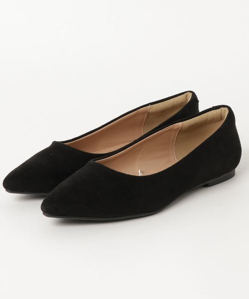 SEVENDAYS=SUNDAY(セブンデイズサンデイ)の「EBLOUNA コンフォートカッターフラットパンプス(パンプス・レディース・ブラック/グレー/ピンク/マスタード/レオパード・M/L)」の1枚目の写真