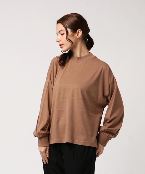 AMERICAN HOLIC(アメリカンホリック)の「・ミニハイネックプルオーバー(Tシャツ/カットソー・レディース・ブラック/チャコールグレー/キャメル・FREE)」の4枚目の写真