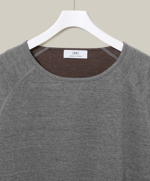 ADAM ET ROPE'(アダムエロペ)の「〈ONOメリヤス〉別注 接結カットオフTシャツ(Tシャツ/カットソー・メンズ・ブラック/グレー・L/M)」の4枚目の写真