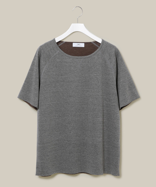 ADAM ET ROPE'(アダムエロペ)の「〈ONOメリヤス〉別注 接結カットオフTシャツ(Tシャツ/カットソー・メンズ・ブラック/グレー・L/M)」の12枚目の写真
