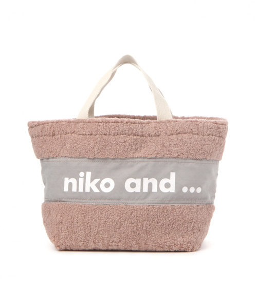 niko and...（ニコアンド）の「オリジナルボアロゴトートM（トートバッグ・レディース・ホワイト/ピンク/セージグリーン・0）」の5枚目の写真