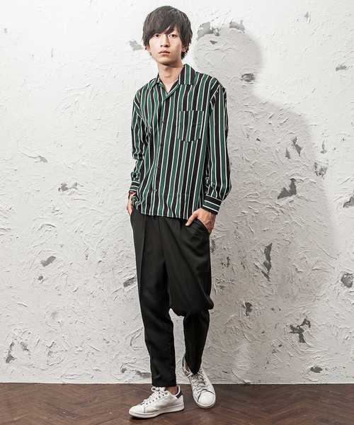 MinoriTY（マイノリティ）の「オープンカラーシャツ/総柄プリント（シャツ/ブラウス・メンズ・ブラック/グリーン/ブラウン/ワイン/マスタード・M/XL/L）」の20枚目の写真