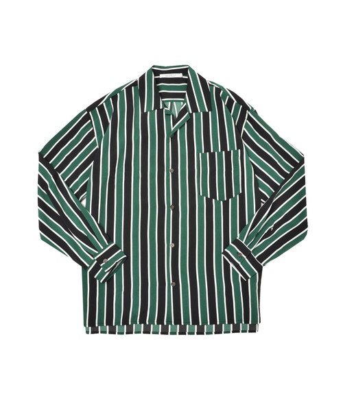 MinoriTY（マイノリティ）の「オープンカラーシャツ/総柄プリント（シャツ/ブラウス・メンズ・ブラック/グリーン/ブラウン/ワイン/マスタード・M/XL/L）」の17枚目の写真