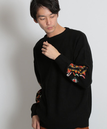 niko and... | 袖刺繍ニットプルオーバー(ニット/セーター)