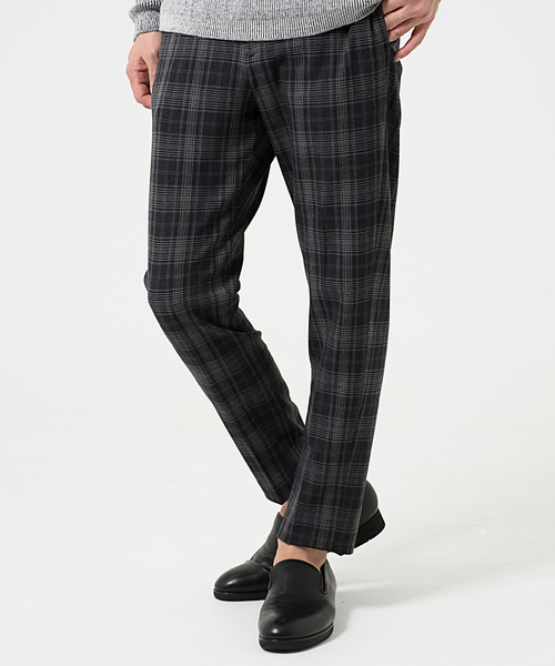 GOSTAR DE FUGA（ゴスタール ジフーガ）の「ストレッチスラックスパンツ/チェックスラックス（スラックス・メンズ・チャコールグレー/ブラック・S/M/L）」の2枚目の写真