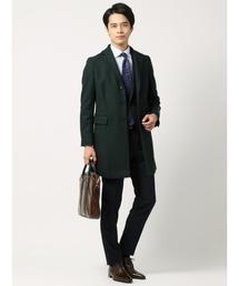 スーツカンパニーネイビー ウール チェスターコート 37452883B_b_12_215.jpg