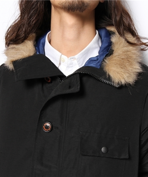 HYSTERIC GLAMOUR（ヒステリックグラマー）の「フーデッドCO（ダウンジャケット/コート・メンズ・ベージュ/オレンジ/ネイビー/ブラック・SMALL/MEDIUM/LARGE）」の9枚目の写真