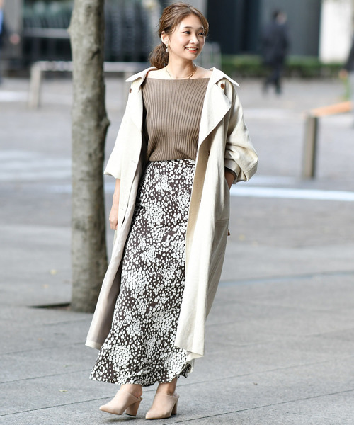 DouDou(ドゥドゥ)の「リブドルマンニット(ニット/セーター・レディース・オフホワイト/ブラウン/ベージュ/ブルー/ネイビー/ブラック・FREE)」の9枚目の写真