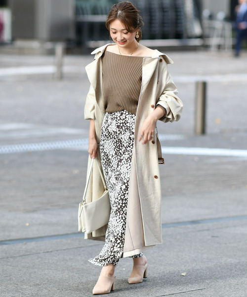 DouDou(ドゥドゥ)の「リブドルマンニット(ニット/セーター・レディース・オフホワイト/ブラウン/ベージュ/ブルー/ネイビー/ブラック・FREE)」の11枚目の写真