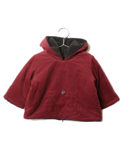 こども ビームス（コドモビームス）の「BONTON / BB13 裏ボア フーディ (18ｍ～2y)（ブルゾン・キッズ・ダークグリーン/ブラック系その他/レッド系その他・2Y/18M）」の3枚目の写真