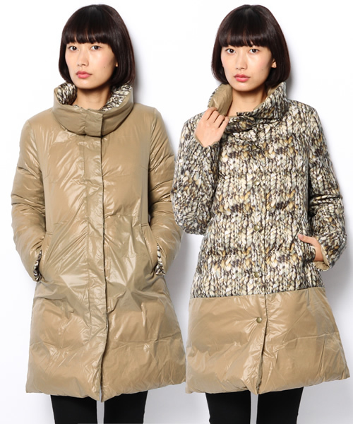 603（ロクマルサン）の「603 ニット柄リバーシブルダウンコート  