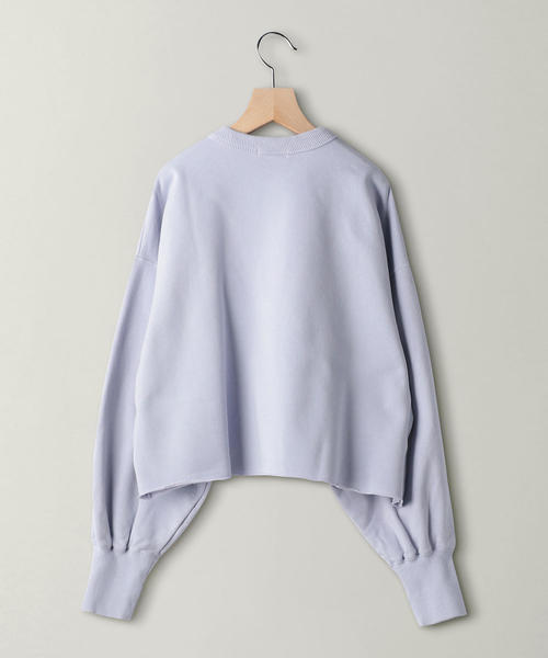 BEAUTY&YOUTH UNITED ARROWS（ビューティーアンドユースユナイテッドアローズ）の「BY ボリュームスリーブショートスウェットプルオーバー о（スウェット・レディース・イエロー/ライトグレー/ライトブルー・FREE）」の4枚目の写真