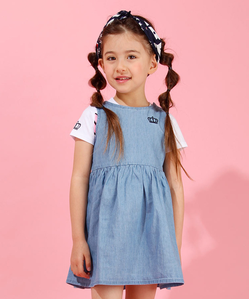 セール リボン付きデニムワンピース 2267k ワンピース Babydoll ベビードール のファッション通販 Zozotown