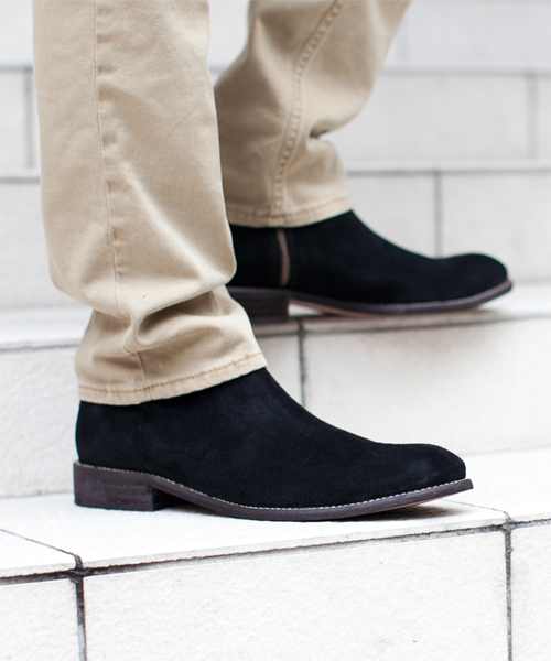 NANO universe（ナノユニバース）の「Enzo Giletti/ スウェードサイドZIPショートブーツ（ブーツ・メンズ・ブラック/ブラウン・41/43/40/42）」の11枚目の写真