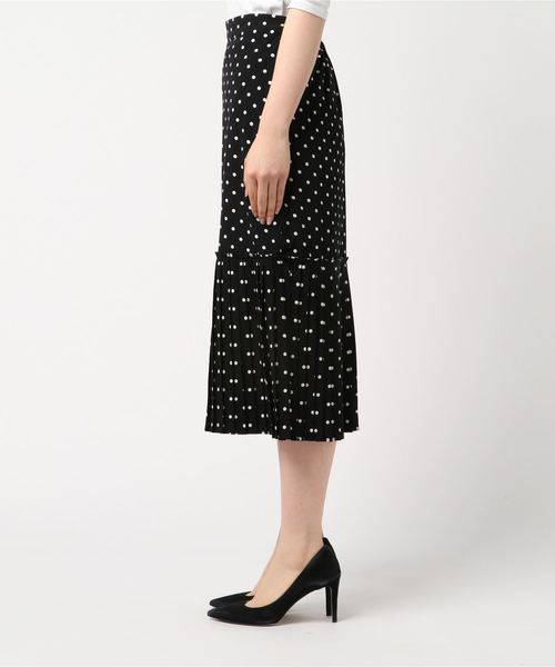 Cookie Chocolate(クッキーチョコレート)の「ヘムプリーツドットスカート(スカート・レディース・アイボリー/ブラック・FREE)」の9枚目の写真